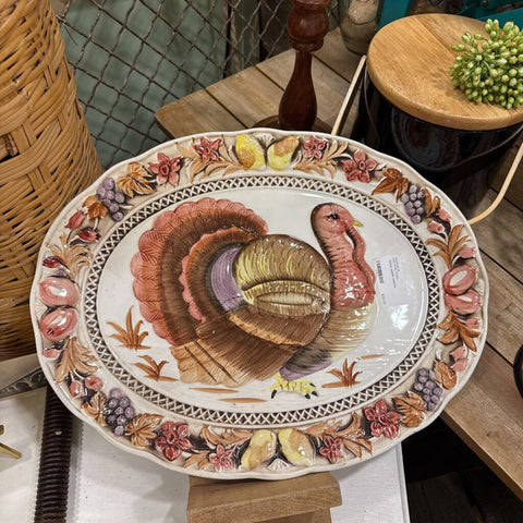 Turkey platter colorful