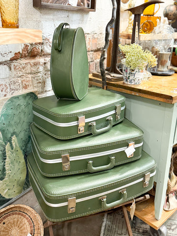 Vintage set of 4 suitcases 60's