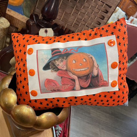 Moxie - Witch With Jack Small Pillow