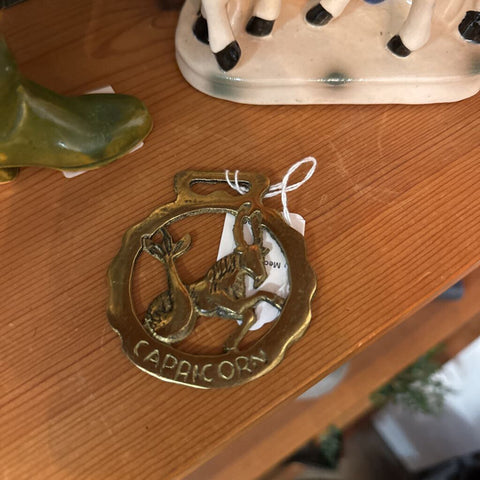Brass Capricorn Bridle Medallion