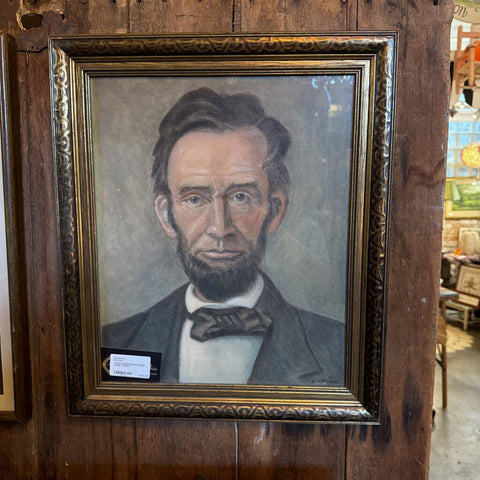 Frames Lincoln Portrait signed Grupp 17.5x20.5