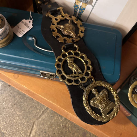 Leather and Brass Medallions