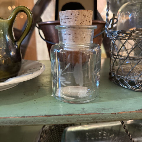 Small Etched Jar