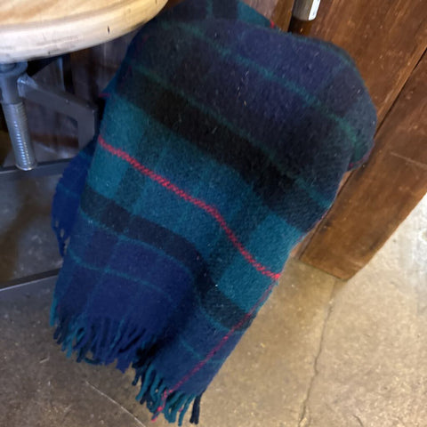 Navy Plaid Blanket