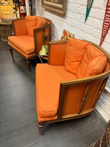 1960's Pair of Orange Chairs W1871