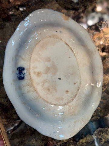 Antique flo blue platter
