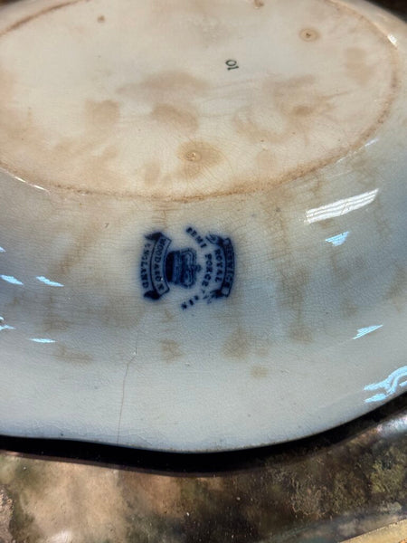 Antique flo blue platter