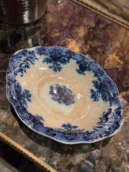 Antique flo blue platter