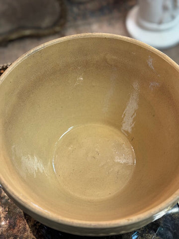 Small yellow ware striped bowl