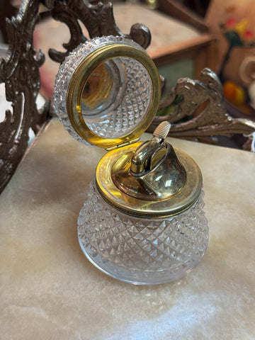 French Crystal lighter/ trinket dish