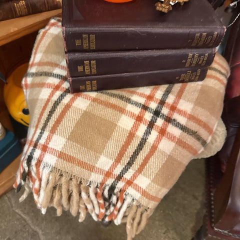 Tan Plaid Faribo Blanket