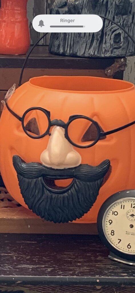 Vintage Amloid pumpkin with vintage mask