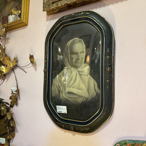 Stern ancestor photo in a great @30s frame, 21" x 14"