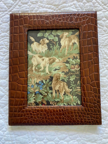 Equestrian Art in Leather Frame 8 x 10