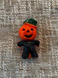 Set of 2 Vintage Gurley pumpkin man candles