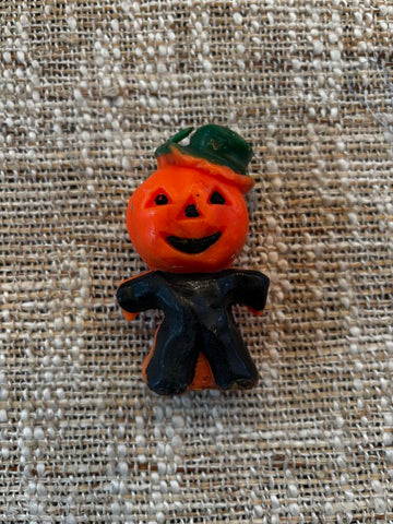 Set of 2 Vintage Gurley pumpkin man candles