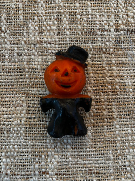 Set of 2 Vintage Gurley pumpkin man candles