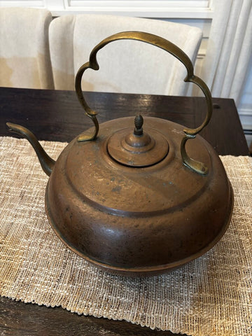 Vintage Large Copper Tea Kettle