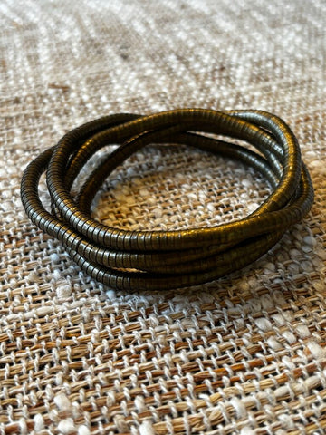 Vintage Brass Bendable Snake Necklace