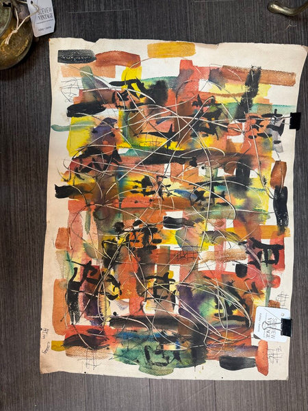 Original Abstract on Paper (unframed) 25" x 19" W1889