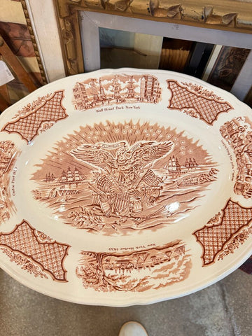 Vintage Fair Winds English ironstone platter 15x11