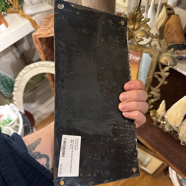 Old French Enamel Paris Railway sign as is