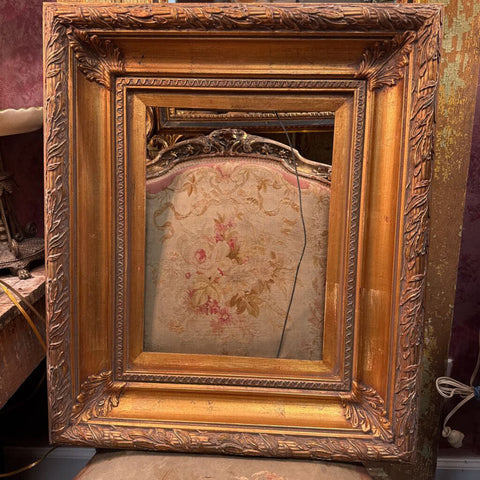 Vintage heavy wood carved frame