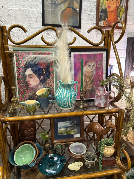 Rattan shelving unit in store pick up only