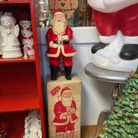 Moxie - Union 50s Hard Plastic Santa Blow Mold With Orig. Box - 17"