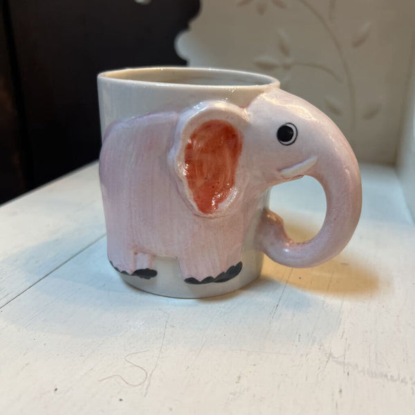 Vintage Hand Painted Elephant Mug