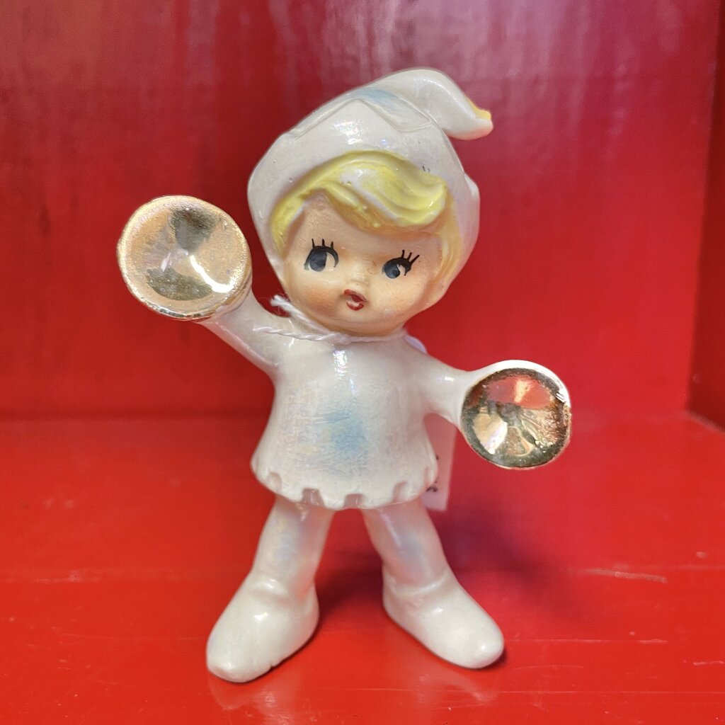 Moxie - White Pixie with Cymbals - 3.5"