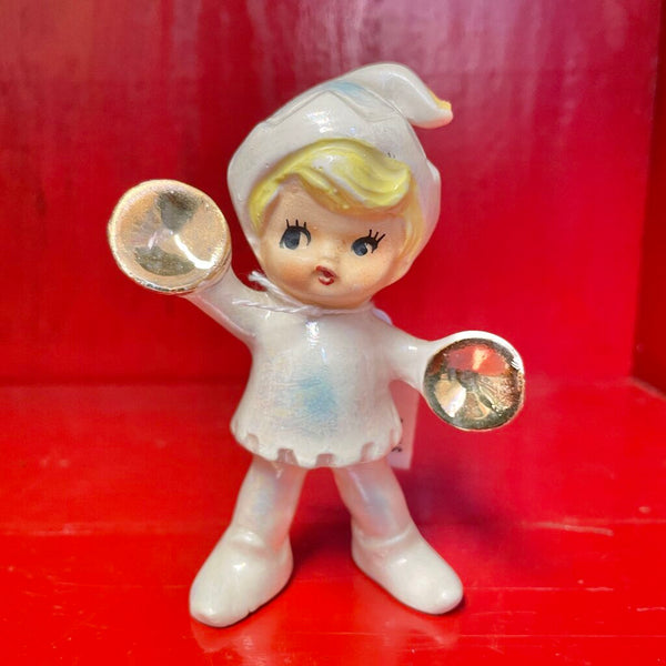 Moxie - White Pixie with Cymbals - 3.5"