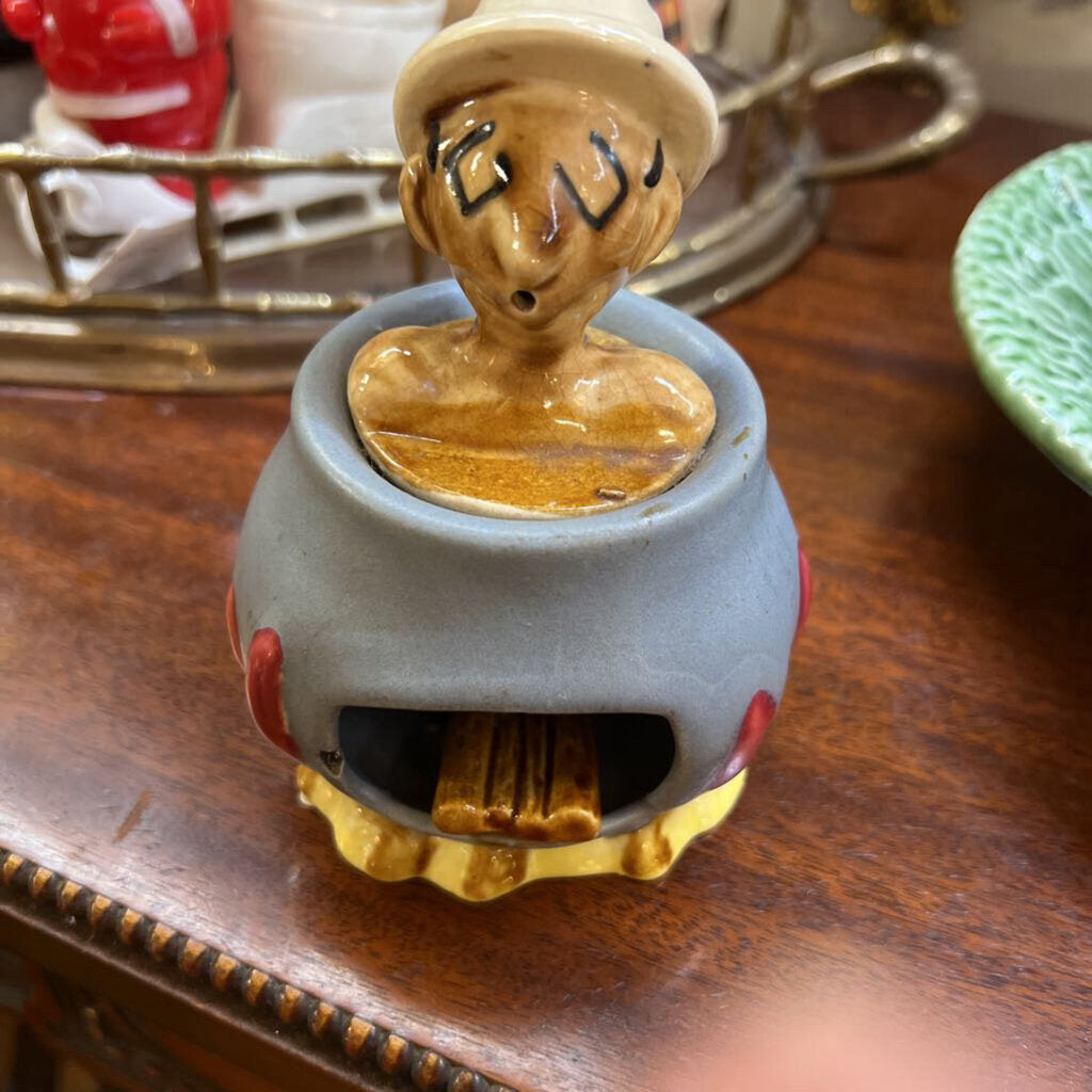 MCM 1950's man in pot ash tray, Japan