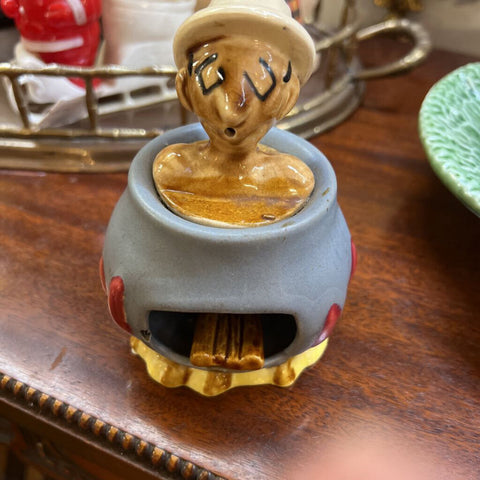 MCM 1950's man in pot ash tray, Japan