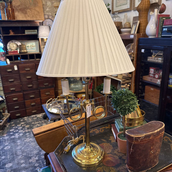 Brass Lamp with double candles 30 in tall pickup only