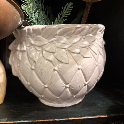 Mc Coy quilted planter as found