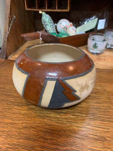 Indian Pottery Bowl~ no markings~ 8" w x 4.25" t
