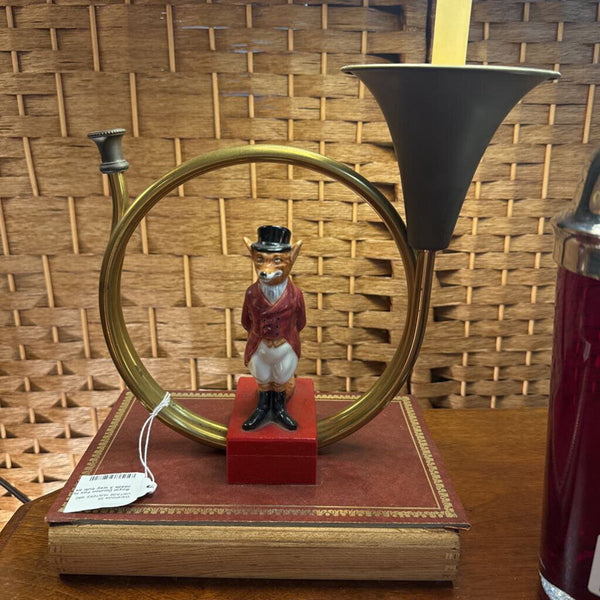 Royal Doulton Fox Hunt Lamp needs 3 way bulb as is