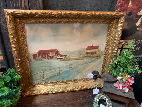 Antique Farm Homestead Photo~ 21" w x 25" l