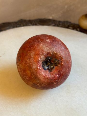 0153 Antique Stone Hand Painted Apple