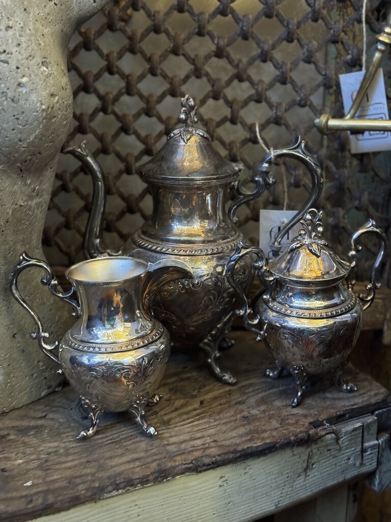 0210 Silverplate 3-Piece Tea Set