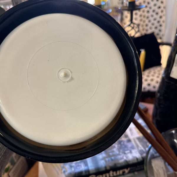 Black patent leather ice bucket