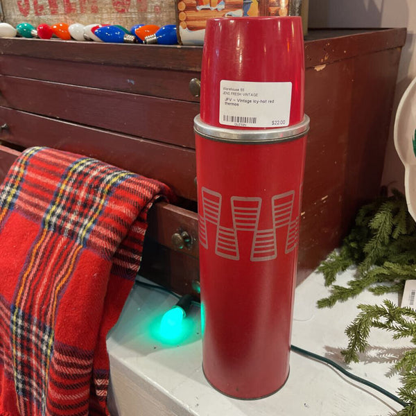 JFV ~ Vintage Icy-hot red thermos