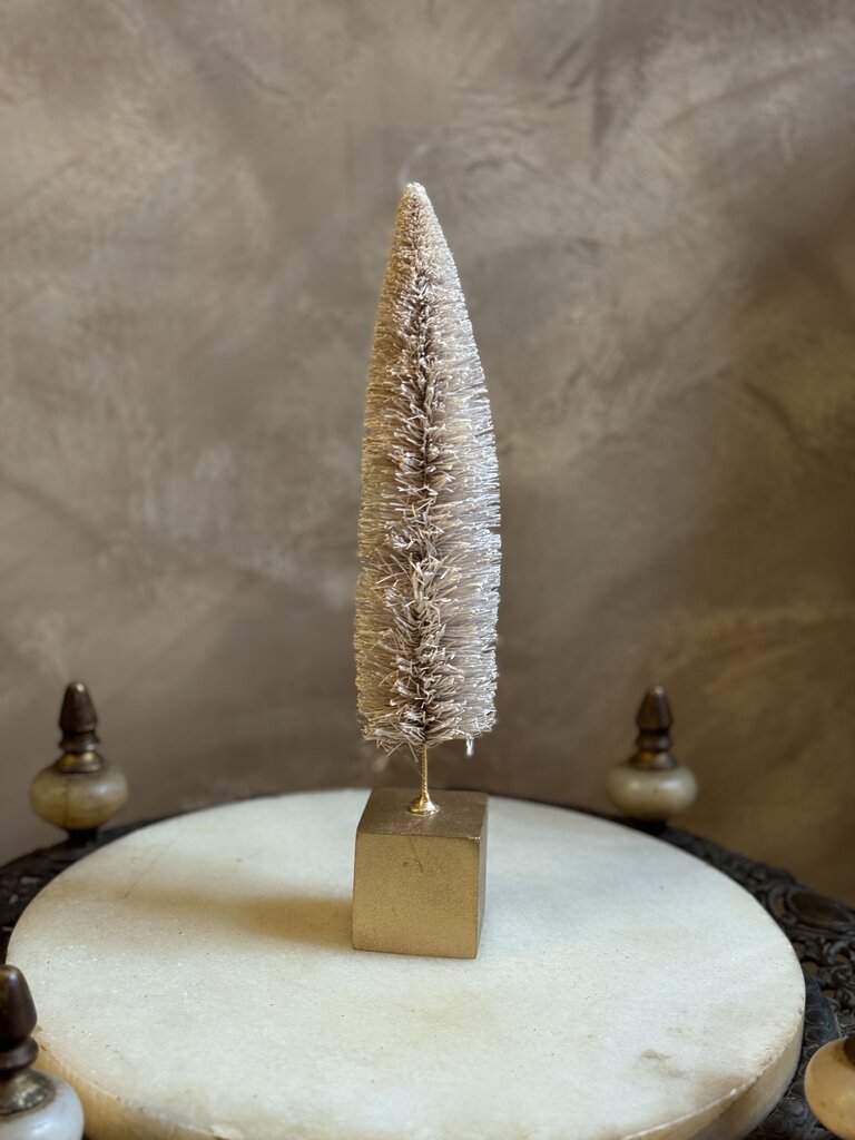 0694 Beige Small Bottle Brush Christmas Tree
