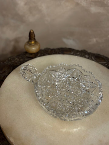 0715 Crystal Bowl w/ Handle