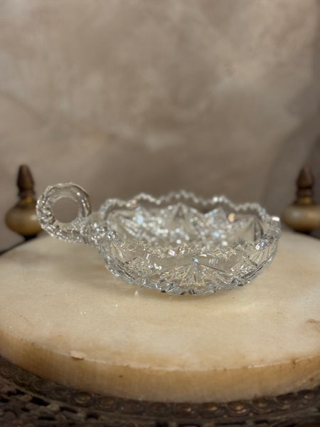 0715 Crystal Bowl w/ Handle