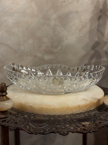 0716 Oval Shallow Crystal Dish