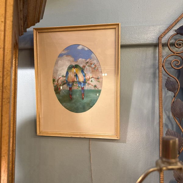 Pair of framed bird paintings