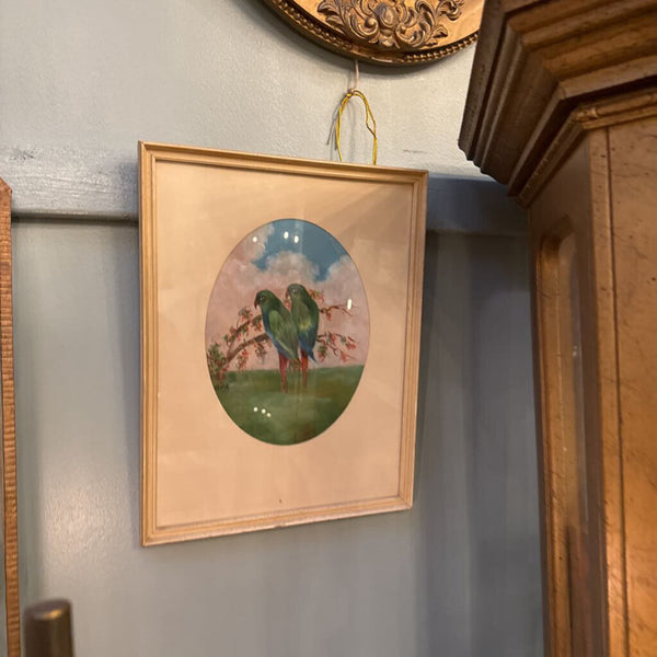 Pair of framed bird paintings