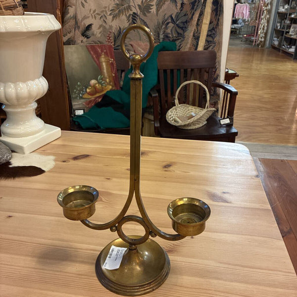 Vintage Brass Double Candleholder